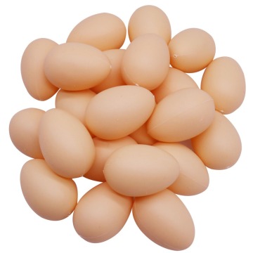 100 pcs Small Fake Eggs 5*3.4cm Farm Animal Supplies Cages Accessories Guide Chicken nest Egg Kids Toys Painting Material