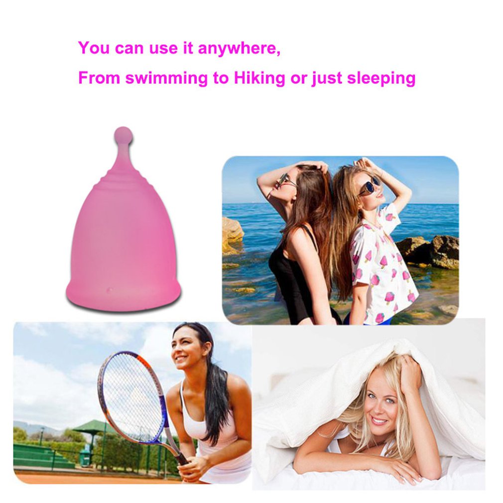 Silicone Menstrual Cup Women'S Menstrual Care Products Circulation Anti-Side Leakage Menstrual Cup Set
