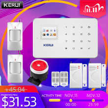KERUI G18 Wireless GSM Alarm System Home Security Surveillance IOS Android APP Remote Control SMS Call Push Host Alarm Systems