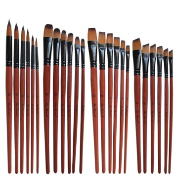 6Pcs/set Nylon Hair Oil Paint Brush Round Filbert Angel Flat Acrylic Learning Diy Watercolor Pen for Artists Painters Beginners