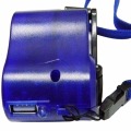 New USB Travel Emergency Phone Charger Dynamo Hand Manual Charger Blue Drop Shipping