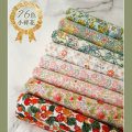 145x50cm Floral Summer Poplin Cotton Sewing Fabric DIY Children's Wear Cloth Make Baby Dress Decoration Home 160g/m