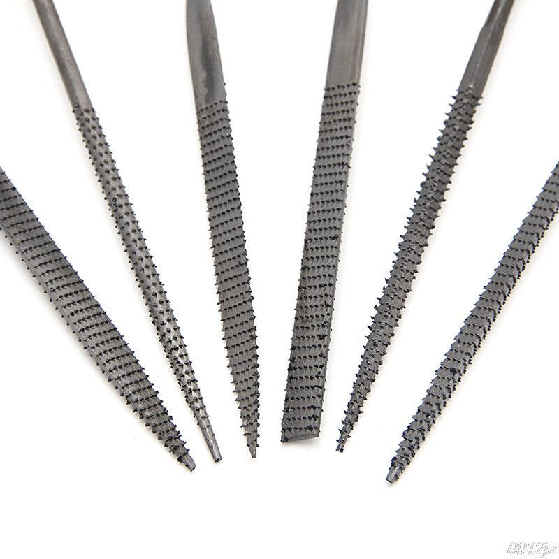 6Pcs 140mm Mini Metal Filing Rasp Needle File Wood Tools Hand Woodworking Files Tool C90A New Drop ship