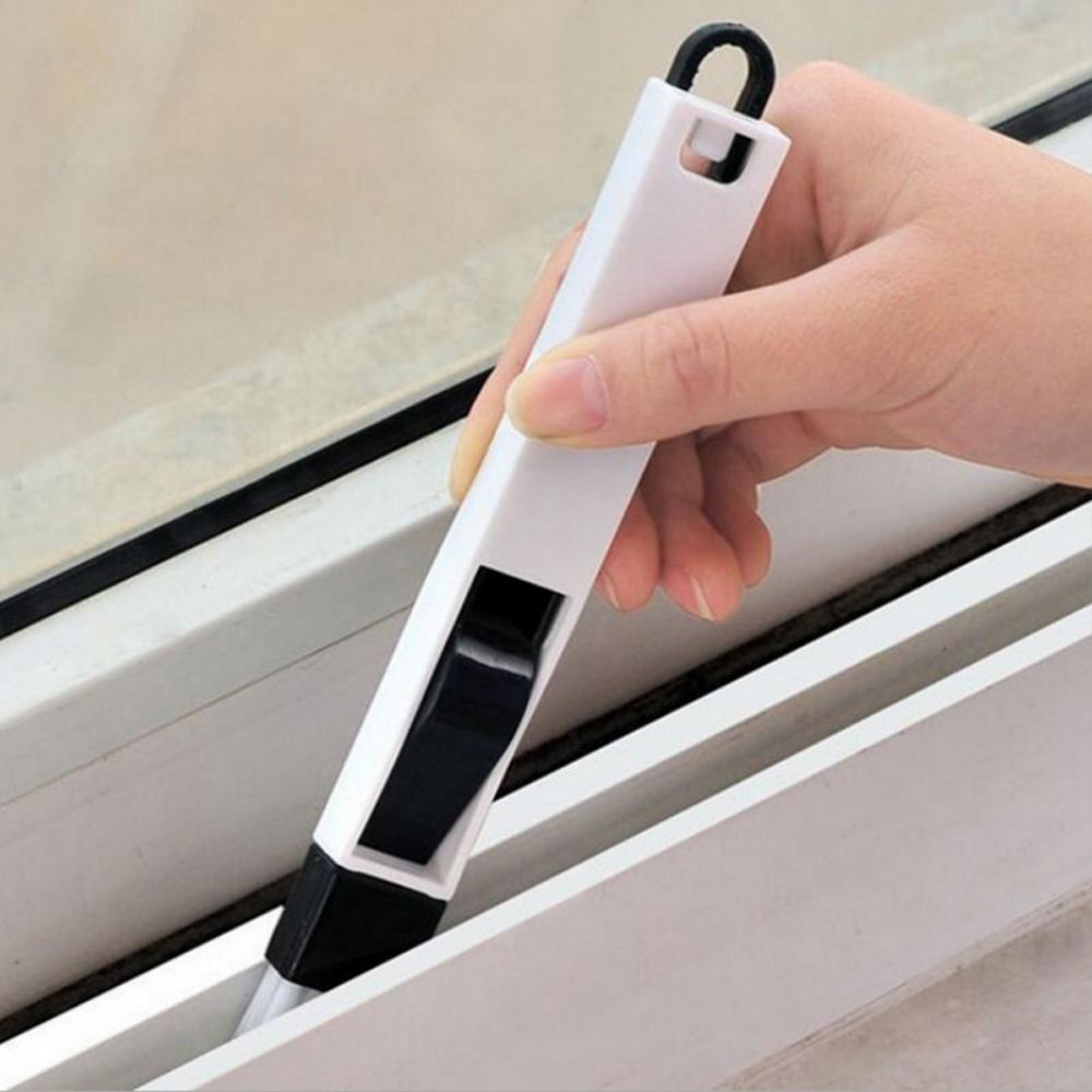 1 Pc 2 in 1 Office Multipurpose Window Track Groove Cleaning Brush Shovel Computer Keyboard Folding Brush Office Cleaning Tool