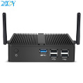 XCY Fanless Mini PC Intel Celeron J1900 Quad-Cores Windows 10 Linux DDR3L RAM mSATA SSD VGA HDMI WiFi Gigabit LAN 5xUSB HTPC