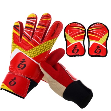 child goalkeeper gloves soccer goalkeeper gloves breathable wear Keeper goalie football gloves &Shin Pad перчатки для подростка
