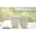 500ML, Bone china tumbler, pure white ceramic wake up cup with lid, coffee mug, thermo mug for office, porcelain drinkware