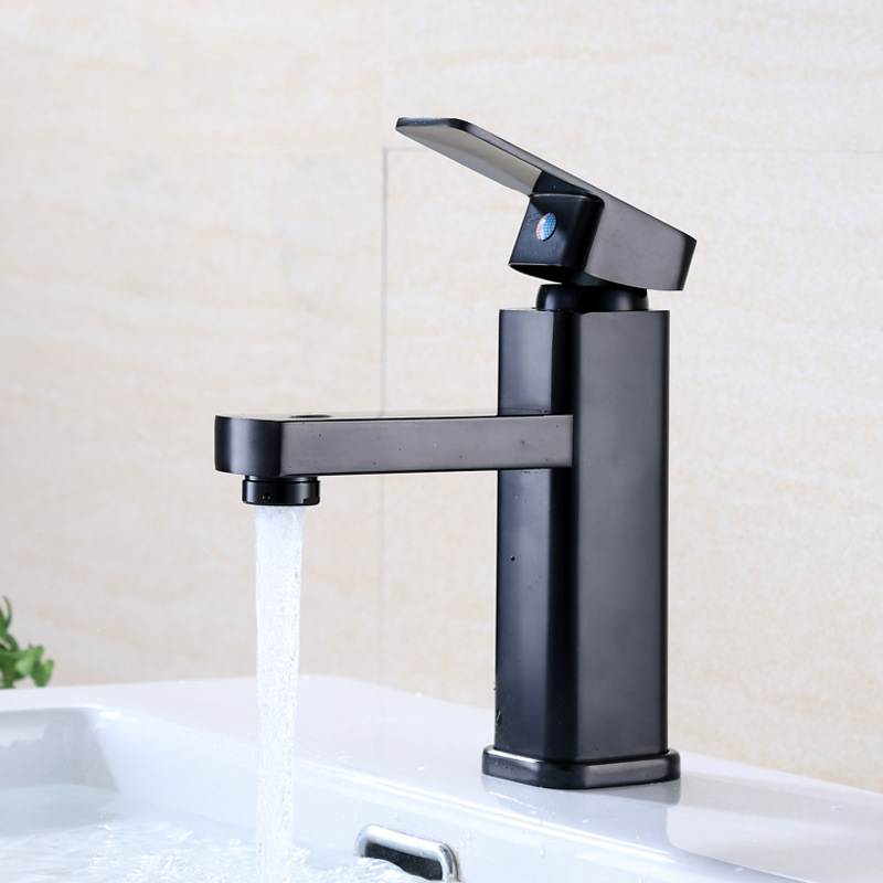 Single Handle Bathroom Basin Faucets Cold/Hot Mixer Basin Sink Tap Black Water Kitchen Faucet Bathroom Accessories