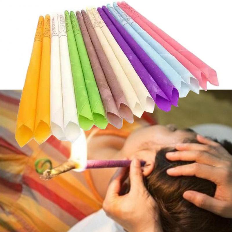 2/10pcs Ear Cleaner Earwax Candles Hollow Blend Cones Natural Beeswax Aromatherapy Earwax Removal Fragrance Candling Cone Relax