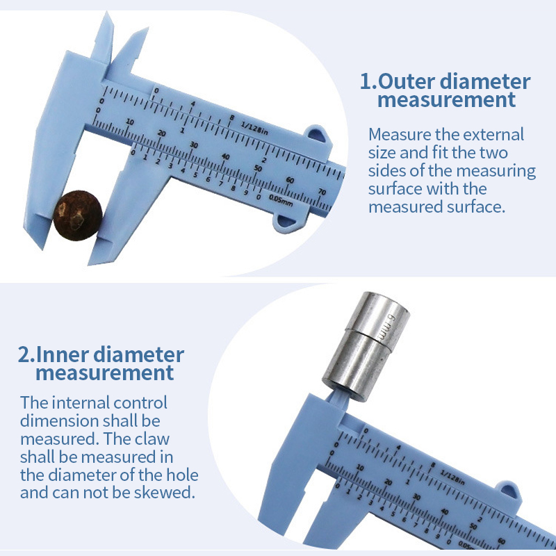 6 Inch 0-150mm Caliper Measuring Tool LCD Display Digital Vernier Caliper Measuring Instrument Plastic Vernier Caliper
