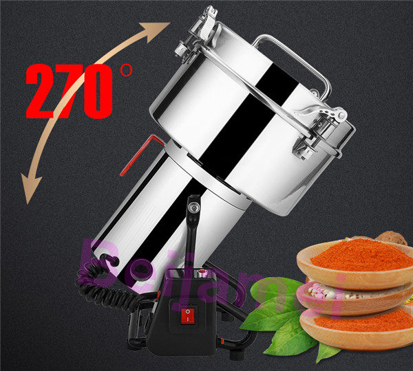 4500g Commercial grain flour mill grinder 110v 220v Small rice herb spice chilli powder grinding milling machine