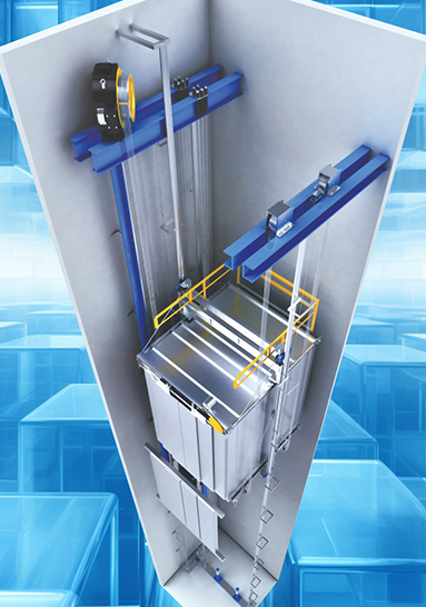 Machine roomless freight elevator