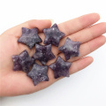 Natural Quartz Star Decoration Stone Crafts Lepidolite Star Shaped Stones Energy Healing Crystal DIY Gift Love Gems