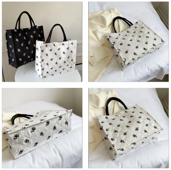 Large-capacity women's canvas shoulder bag