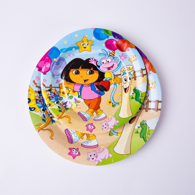 Dora The Explorer Birthday Party Supplies Dora Party Decorations Disposable Tableware Set Kids Birthday Party Baby Shower Decor