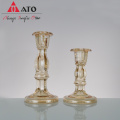 ATO home lighting glass Amber taper candlestick