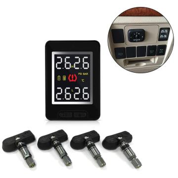 TPMS For Toyota Car Wireless Tire Pressure Sensors Monitoring System Auto 4 Internal Anti-theft LCD Display Embedded Monitor