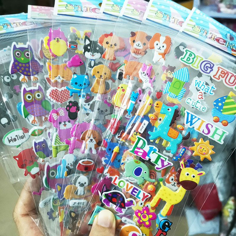 Kids Stickers 40 20 Different Sheets 3D Puffy Bulk Stickers for Girl Boy Birthday Gift Scrapbooking Teachers Animals Cartoon