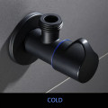 WZLY Bathroom Angle Filling Valve Faucets Black Stainless Steel Kitchen Cold Hot Mixer Tap Accessories Standard G 1/2 Threaded