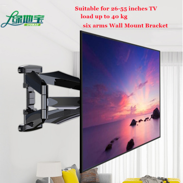 LVDIBAO 6 Arms TV Mount Telescopic Rotating LCD TV Bracket 26''- 55'' Universal Monitor Wall Mounted Bracket