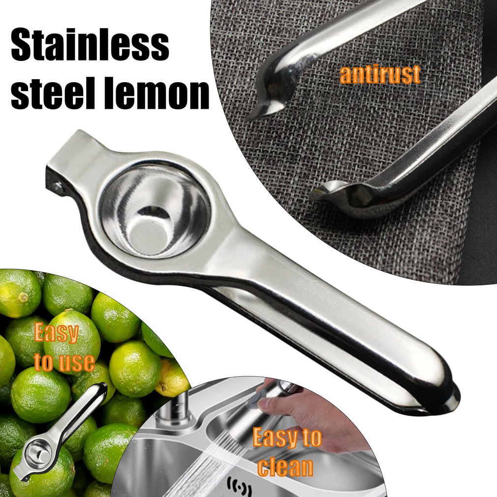 Kitchen Bar Stainless Steel Lemon Orange Lime Squeezer Manual Juicer Hand Press Kitchen Cookware Fresh Juice Tool