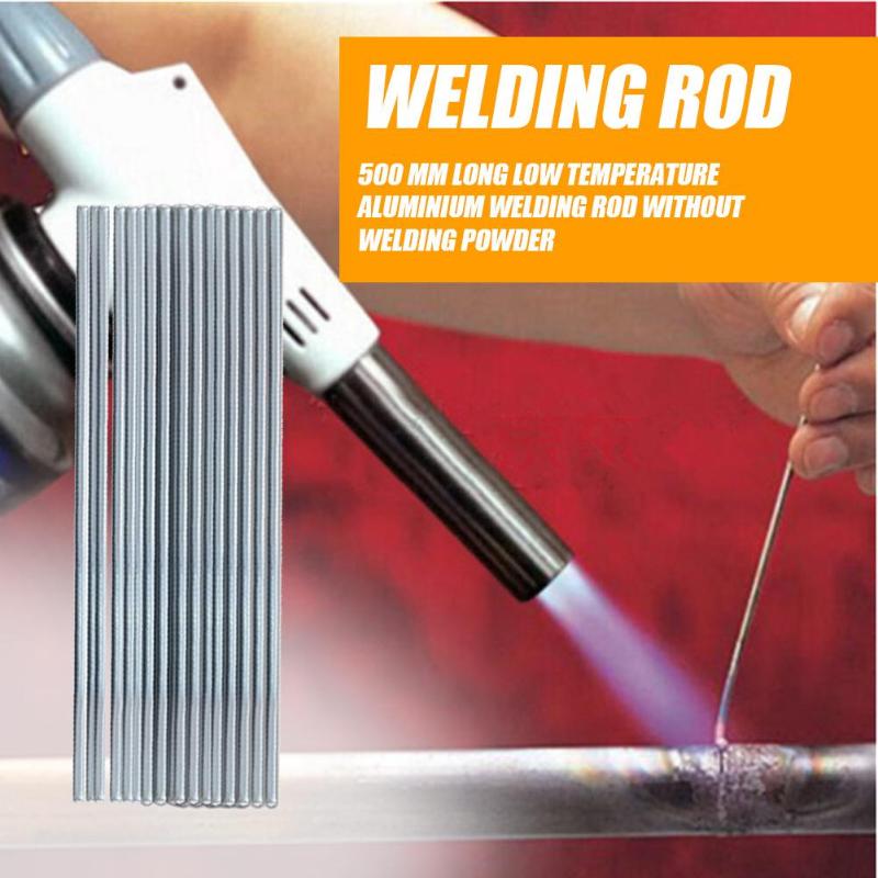 10pcs 500mm Aluminum Repairing Welding Rods Aluminum Welding Electrodes Flux Cored Low Temperature Brazing Wire Air Condition