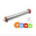 1 Piece Stainless Steel Kitchen Roll 4 Adjustable Discs Removable Rings Non-stick Dough Balls Noodles For Baking Pizza Tools