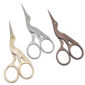 Stationery scissors Durable Stainless Steel Vintage Classic Embroidery Scissors Nail Art Stork Crane Bird Scissors Cutters