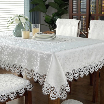 Europe luxury embroidered tablecloth white table dining table cover table cloth flower Lace bedside TV cabinet dust cloth HM1038