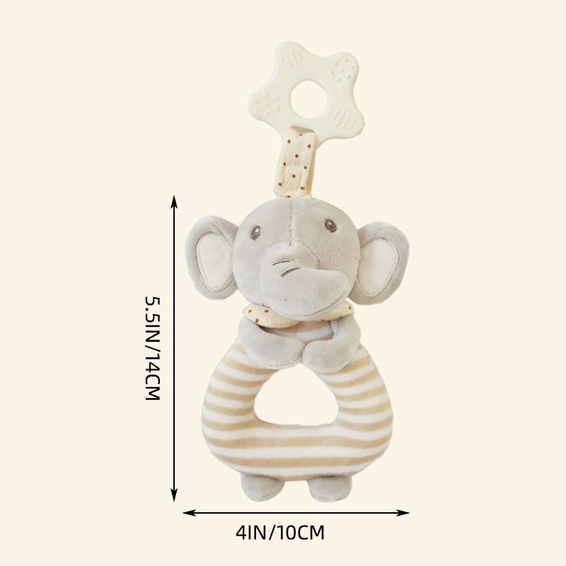 Lovely Animal Baby Toys Newborn Removable Teether Handbell Rattle Soft Plush Toy Toddler Baby Mobile Educational Toys