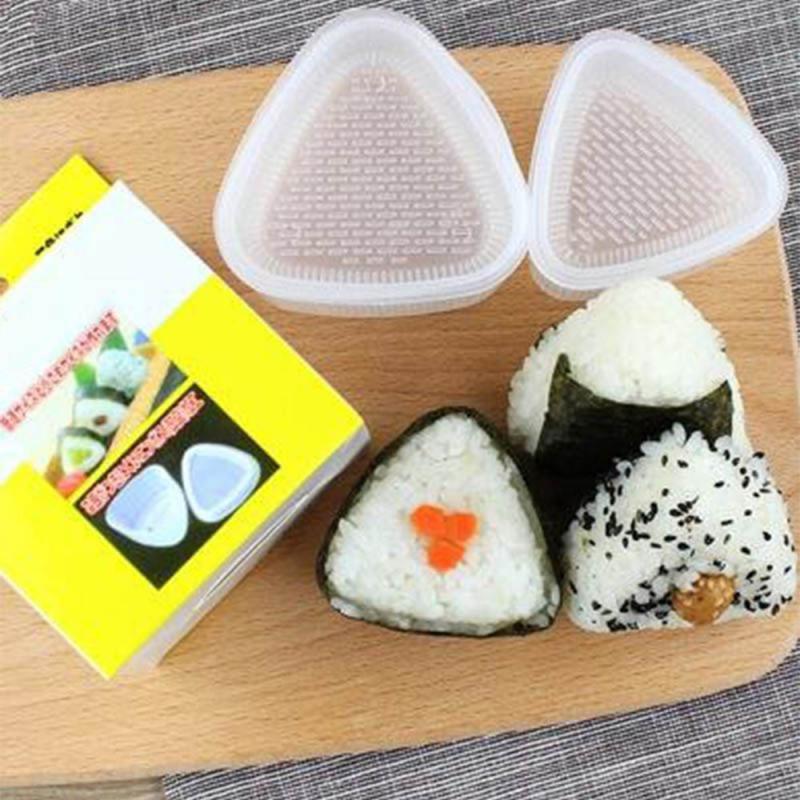 2pcs Sushi Mold Onigiri Rice Ball Bento Press Maker Mold Triangle Form Mold Sushi Maker Mould Sushi Tools Kitchen Accessories