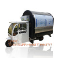 Three wheels electric tricycle motorcycle fast food cart truck for sale