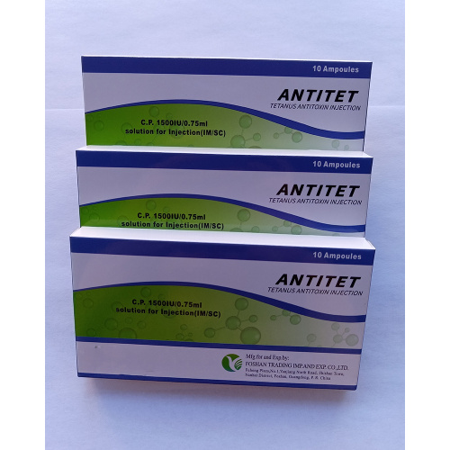 Kinds of Tetanus Antitoxin Solution 1500IU for Human, Wholesale Tetanus Antitoxin Solution 1500IU for Human