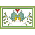 Love birds cross stitch kit simple cartoon count stamped fabric 14ct 11ct hand embroidery DIY handmade needlework supplies free