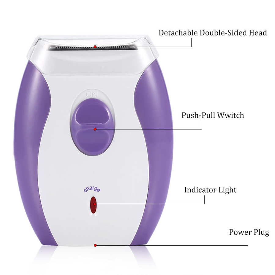 Portable Women USB Rechargeable Hair Removal Lady Electric Body Epilator Leg Arm Shave Machine