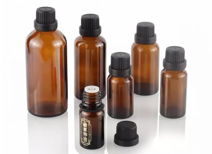 5ml/10ml/15ml/20/30/50/100ml Dram Amber Glass Essential Oil Bottle Thin Glass Small Brown Perfume Oil Vials Sample Test Bottle