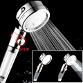 FOHEEL shower head hand shower adjustable 3 mode high pressure shower head water saving one button to stop water filter shower