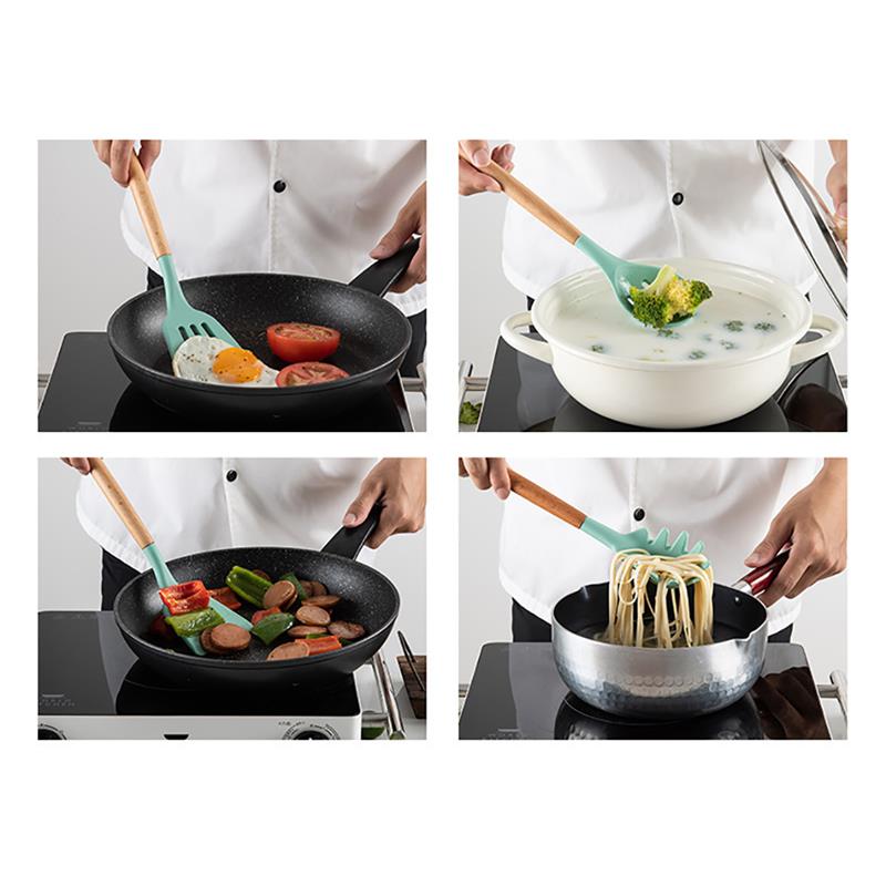 Silicone Kitchenware Cooking Utensils Heat Resistant Kitchen Non-Stick Cooking Utensils Baking Tools Cooking Utensil Spatula