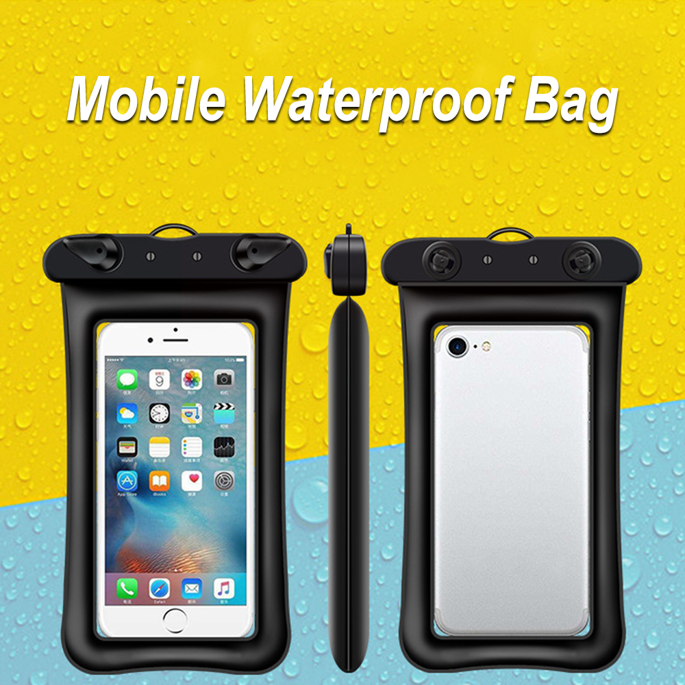 6Inch Floating Airbag Swimming Bag Waterproof Mobile Phone Pouch Cell Phone Case For Swim Diving Surfing Beach Use X67G