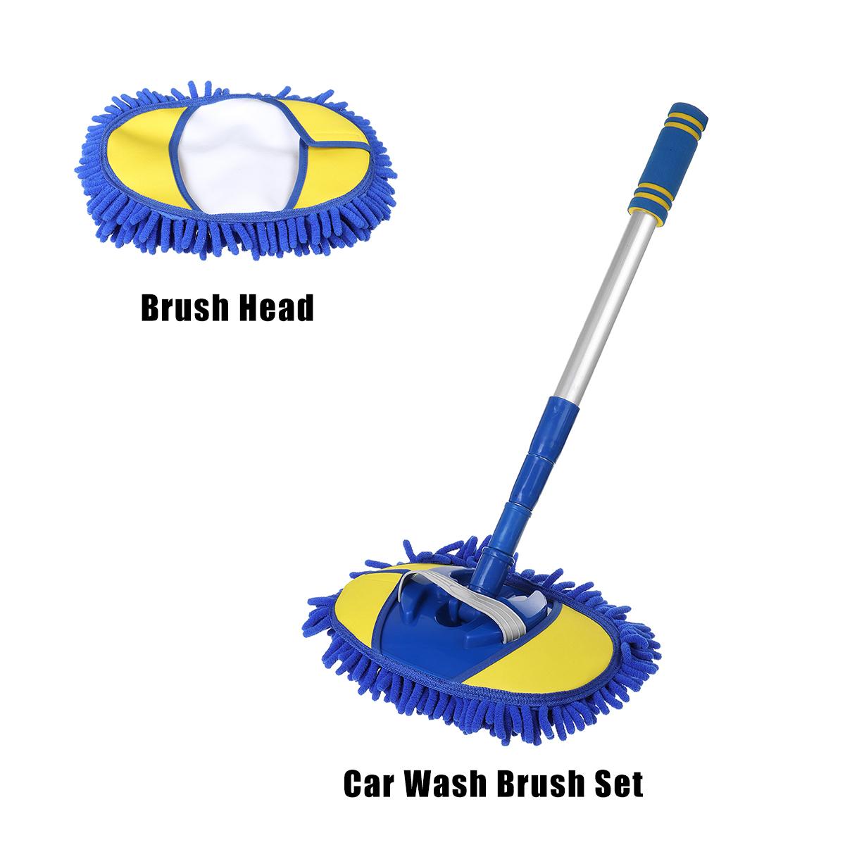 110cm Car Cleaning Brush Telescoping Long Handle Auto Accessories Car Wash Brush Cleaning Mop Chenille Broom