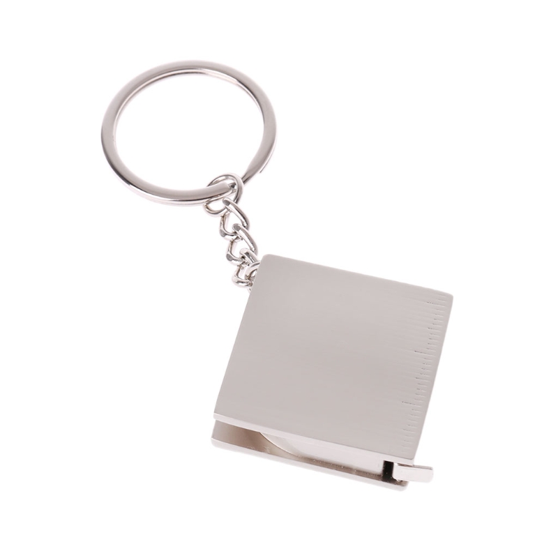 Metal Tape Measure Keychain Portable Keyring Ruler Multifunction Decoration Gift