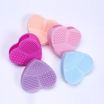 1 Piece Silicone Makeup Brush Cleaning Makeup Brushes Cleaner Heart Glove Cosmetic Brush Cleaning Mat Portable Washing Tools