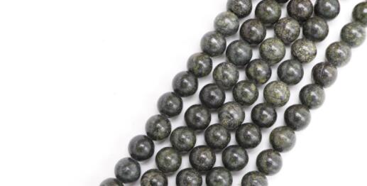 Natural Green curbstone Round Spacers Loose Beads For Jewelry Making DIY Bracelets Necklace Accessories