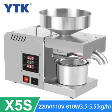X5S Household Stainless Steel Automatic Oil Press Peanut Sesame Olive Oil Press Temperature Control