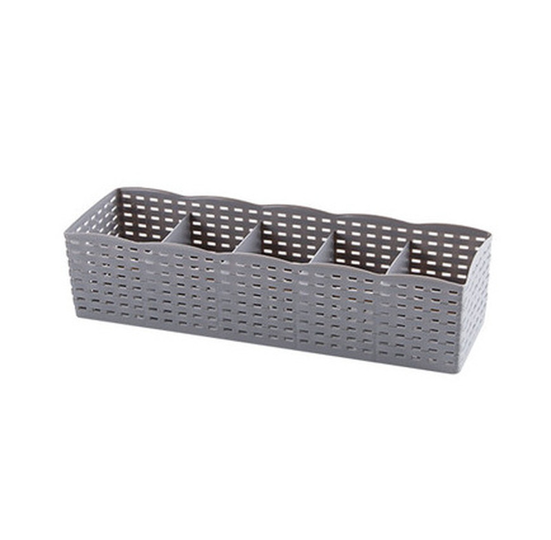 5 Grids Storage Basket Wardrobe Organizer Women Men Storage Box for Socks Underwear Plastic Container Makeup Organizer