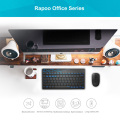 Rapoo 8000M Multi-mode Silent Wireless Keyboard Mouse Combo Switch Between Bluetooth & 2.4G Connect 3 Devices For Computer/Phone