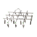 Stainless Steel Underwear Sock Dryer Laundry Rack Flat Head Foldable Clothes Hanger Airer Design Rust Resistant Strong Grip Clip