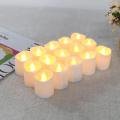 12pcs Irregular LED Flickering Tea Light Warm White Flameless Fake Candle Party Wedding Festival Proposal Decoration Candles