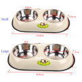 2 in 1 Pet Dog Food Bowl Puppy Travel Feeder Water Dish Stainless Steel Large Dog Drinking Bowl Bottle Pet Products 25S2