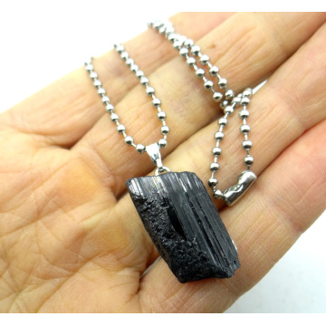 wholesale natural black tourmaline tourmaline repair ore can be used charm pendant for diy jewelry making necklace Accessories